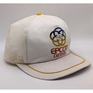 Disney World Vintage Epcot Center Mesh Snapback Trucker Cap Hat WDW Parks VTG
